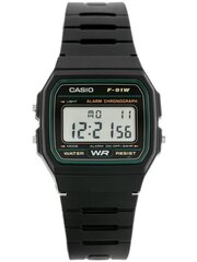 Часы для мужчин Casio F-91WM-3DG (zd102c) + коробка TAY15107 цена и информация | Мужские часы | kaup24.ee