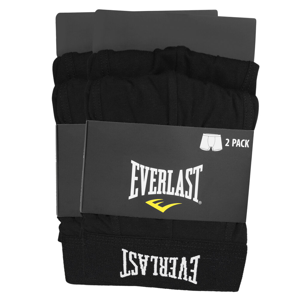 Bokserid meestele Everlast, puuvillased, must, 4 tk hind ja info | Meeste aluspesu | kaup24.ee