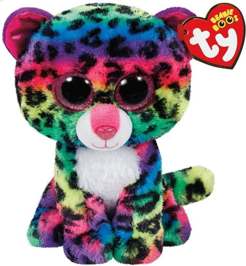 Plüüsist mänguasi Ty Beanie Boos DOTTY värviline leopard, 15 cm, TY37189 hind ja info | Pehmed mänguasjad | kaup24.ee