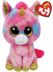 Plüüsist mänguasi TY Beanie Boos FANTASIA, värviline ükssarvik, 15 cm, 36158 hind ja info | Pehmed mänguasjad | kaup24.ee