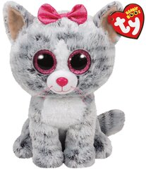 Plüüsist mänguasi TY Beanie Boos KIKI hall kass, 40 cm, 36838 hind ja info | Pehmed mänguasjad | kaup24.ee