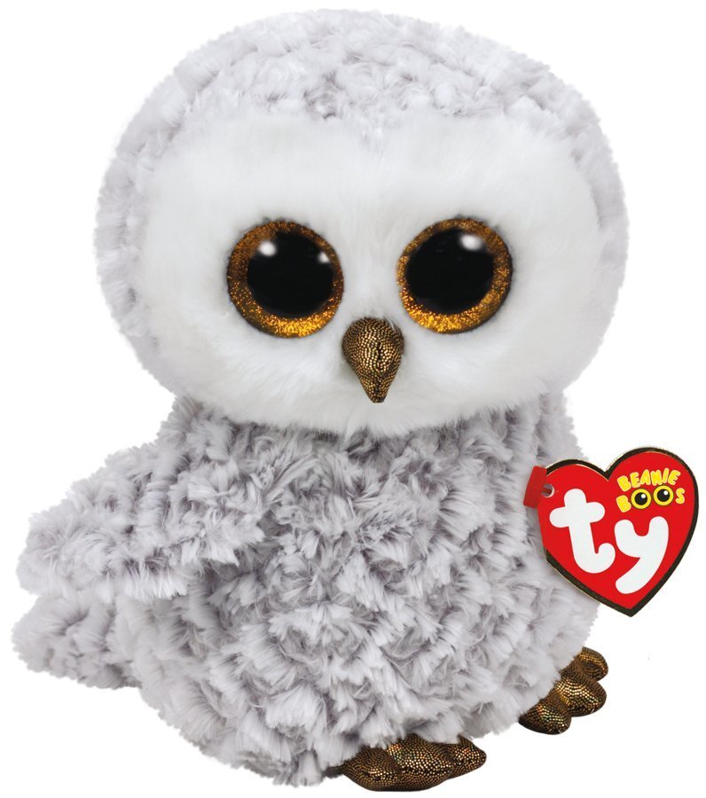 Plüüsist mänguasi TY Beanie Boos OWLETTE hall öökull, 23 cm, 37086 hind ja info | Pehmed mänguasjad | kaup24.ee