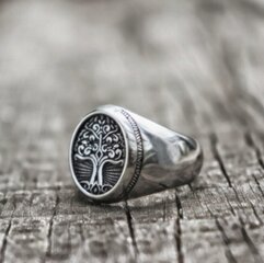 VIKING RING TREE OF LIFE Yggdrasil Odin 401 401 цена и информация | Мужские украшения | kaup24.ee