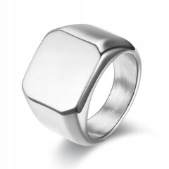 UNISEX печатка кольцо SILVER STEEL 316L EU22 US10 O43-316-SILVER-22-10-03 цена и информация | Мужские украшения | kaup24.ee