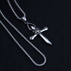 NANDLING Silver Steel CROSS PRAYER 368 368 цена и информация | Мужские украшения | kaup24.ee