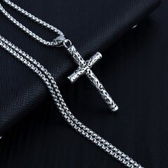 Цепь SUSPENSION Silver Steel CROSS 309 309 цена и информация | Мужские украшения | kaup24.ee