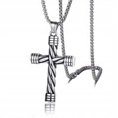 Цепь SUSPENSION Silver Steel CROSS 308 308 цена и информация | Мужские украшения | kaup24.ee