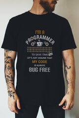 Футболка черная мужская Ctrl+ "I`m a programmer" CNTRLB10080_S цена и информация | Мужские футболки | kaup24.ee