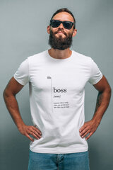 Valge meeste T-särk Ctrl+"boss" CNTRLW10060_S hind ja info | Meeste T-särgid | kaup24.ee