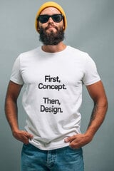 Valge T-särk meestele Ctrl+ "First, Concept. Siis disain" CNTRLW10061_S hind ja info | Meeste T-särgid | kaup24.ee