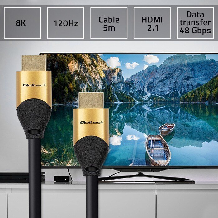 Qoltec HDMI, 5 m hind ja info | Kaablid ja juhtmed | kaup24.ee