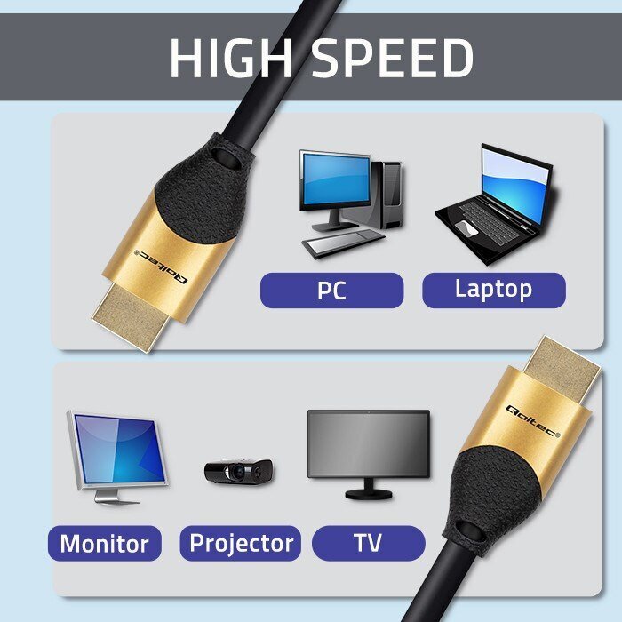 Qoltec HDMI, 5 m hind ja info | Kaablid ja juhtmed | kaup24.ee