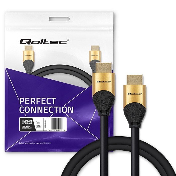 Qoltec HDMI, 1 m hind ja info | Kaablid ja juhtmed | kaup24.ee