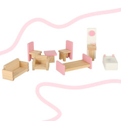 Puidust nukumaja, roosa hind ja info | Tüdrukute mänguasjad | kaup24.ee