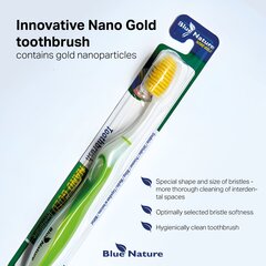 Зубная щетка с наночастицами золота, мягкая щетина Alinco Nano Gold Blue Nature, Green цена и информация | Для ухода за зубами | kaup24.ee