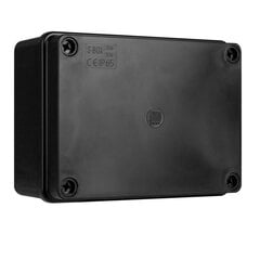 Поверхностный бокс S-Box 316C - 150x110x70, бездуховой, черный IP65 цена и информация | Выключатели, розетки | kaup24.ee