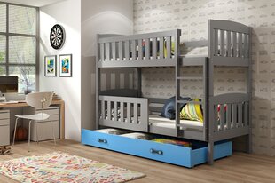 Детская кроватка BMS143PZI, 90x200 см, серый/синий цена и информация | Детские кровати | kaup24.ee