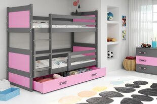 Детская кроватка BMS166R, 90x200 см, серый/розовый цена и информация | Детские кровати | kaup24.ee