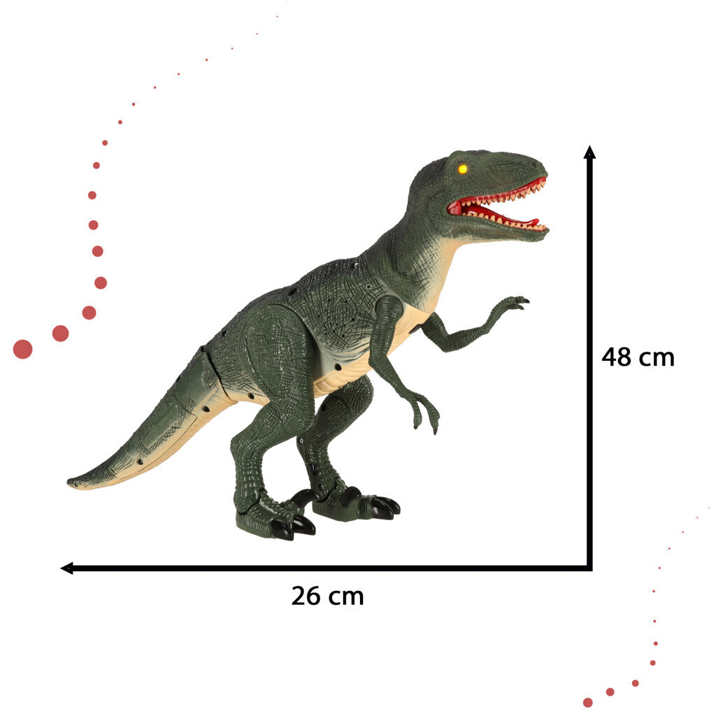 Interaktiivne juhitav dinosaurus koos heliefektidega цена и информация | Poiste mänguasjad | kaup24.ee