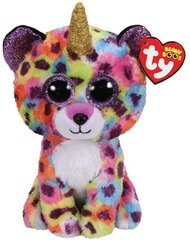 Плюшевая игрушка TY Beanie Boos GISELLE цветной леопард с одним рогом, 15 см, 36284 цена и информация | Мягкие игрушки | kaup24.ee