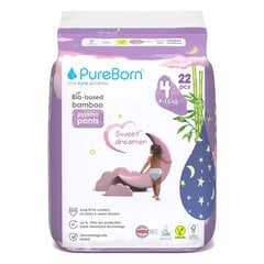 Püksmähkmed PureBorn Night, suurus 4 9-15kg, 22tk hind ja info | Mähkmed | kaup24.ee