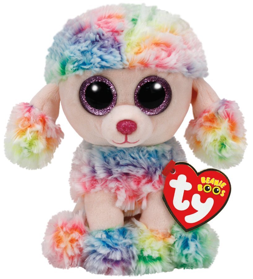 Plüüsist mänguasi TY Beanie Boos RAINBOW värviline puudel, 15 cm, 37223 hind ja info | Pehmed mänguasjad | kaup24.ee