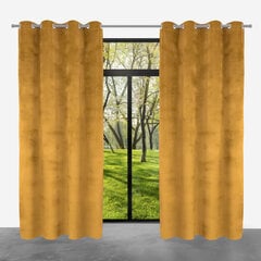 Ready-made velvet curtain PACIFIC with eyelets, 140x250, ZPAP-07 MUSTARD цена и информация | Шторы, занавески | kaup24.ee