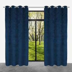 Ready-made velvet curtain PACIFIC with eyelets, 140x250, ZPAP-03 NAVY цена и информация | Шторы, занавески | kaup24.ee