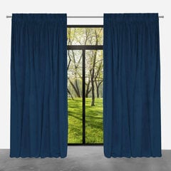 Ready-made velvet curtain PACIFIC on tape, 140x250, ZPAT-03 NAVY цена и информация | Шторы, занавески | kaup24.ee