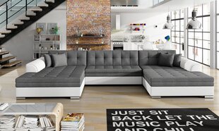 Универсальный мягкий угловой диван Vento, серый/белый цена и информация | Угловые диваны | kaup24.ee