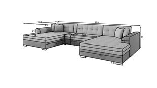 Универсальный мягкий угол Vento, темно-серый цена и информация | Угловые диваны | kaup24.ee