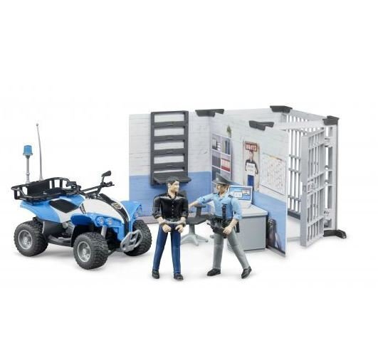 Politseijaoskond ATV ja figuuridega Bruder, 62730 цена и информация | Poiste mänguasjad | kaup24.ee