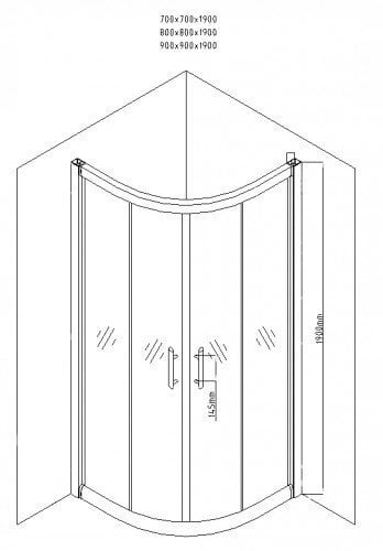 Poolring dušikabiin Mexen Rio, 70x70, 80x80,90x90, grafiit hind ja info | Dušikabiinid | kaup24.ee