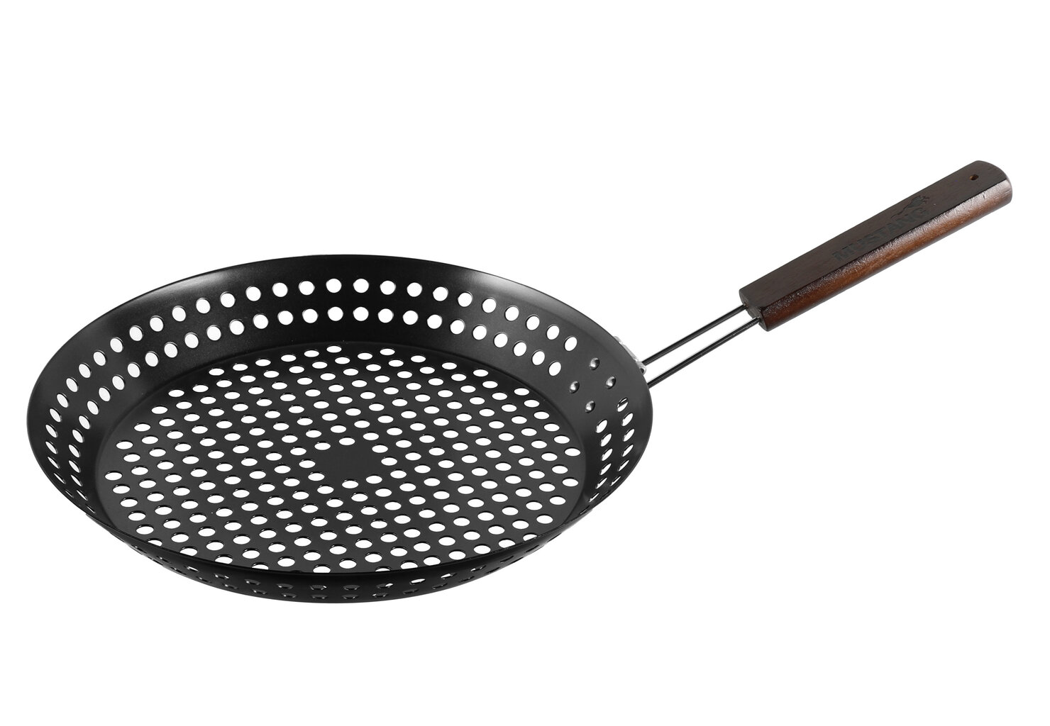 Ümar grilli WOK pann köögiviljadele Mustang, Ø30cm цена и информация | Grillitarvikud ja grillnõud | kaup24.ee