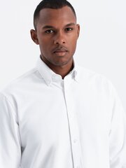 рубашка мужская тканевая oxford regular - белая v1 om-shos-0114 цена и информация | Мужские рубашки | kaup24.ee