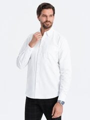 Särk meestele Ombre Clothing 123612-7, valge hind ja info | Meeste särgid ja triiksärgid | kaup24.ee