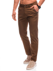 брюки-чиносы мужские p1418 - коричневые цена и информация | Мужские брюки | kaup24.ee