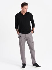 брюки мужские с карманами и штаниной - серые v4 om-pacg-0189 цена и информация | Мужские брюки | kaup24.ee