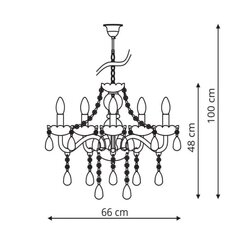 Light Prestige подвесной светильник Cristallo 8 цена и информация | Потолочный светильник, 38 x 38 x 24 см | kaup24.ee