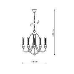 Light Prestige подвесной светильник Canaria 5 цена и информация | Потолочный светильник, 38 x 38 x 24 см | kaup24.ee