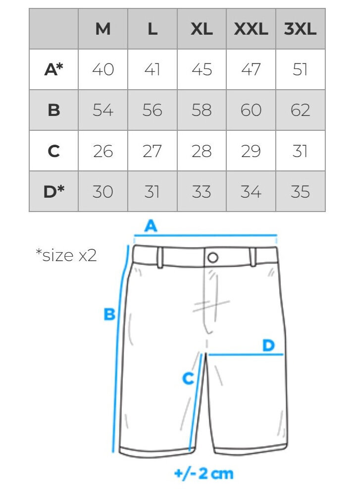 Chino lühikesed püksid meestele Ombre W421 hind ja info | Meeste püksid | kaup24.ee