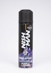 Juukselakkvärv Nishman Color Hair Spray Purple, lilla, 150 ml hind ja info | Juuksevärvid | kaup24.ee