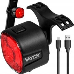 Задний велосипедный фонарь SMART USB-C 400mAh VA0157 Vayox цена и информация | Велосипедные фонари, отражатели | kaup24.ee