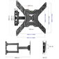 22-55-tollise LCD-televiisori klamber цена и информация | Teleri seinakinnitused ja hoidjad | kaup24.ee