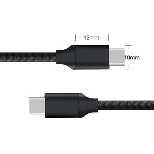 USB 3.0 tüüp C - tüüp C must 3.1A 1m kaabel VA0036 VAYOX цена и информация | Mobiiltelefonide kaablid | kaup24.ee