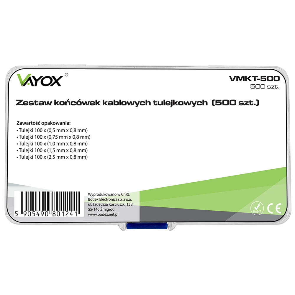 Isoleeritud muhviga klemmid 500 tk VMKT-500 Vayox цена и информация | Lülitid ja pistikupesad | kaup24.ee