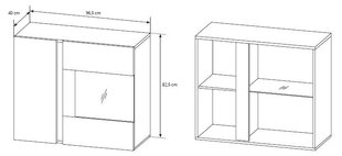 Vitriin Arco 96, tamm/hall hind ja info | Vitriinkapid | kaup24.ee