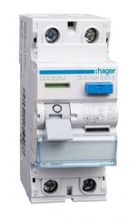 Автоматический выключатель остаточного тока CDC240J 40A 30mA AC 2P Hager цена и информация | Выключатели, розетки | kaup24.ee