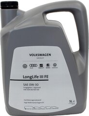 Volkswagen 5L LongLife III LongLife3 SAE 0W30 Norm 50400 50700 Öl GS55545M4EUR hind ja info | Autokeemia | kaup24.ee