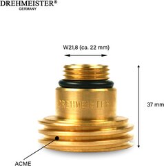 Master Rotary Master Lpg adapter 22mm W21.8 - ACME (Saksamaa autogaas adapter) paagiadapter korraks gaasi jaoks hind ja info | Lisaseadmed | kaup24.ee